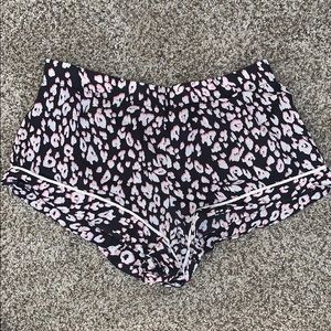 FREE! VS pink and white leopard print sleep shorts